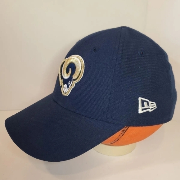 NEW Era 9Forty Los Angeles LA Rams NFL Youth Adjustable Strapback Cap Hat Navy - Picture 3 of 8